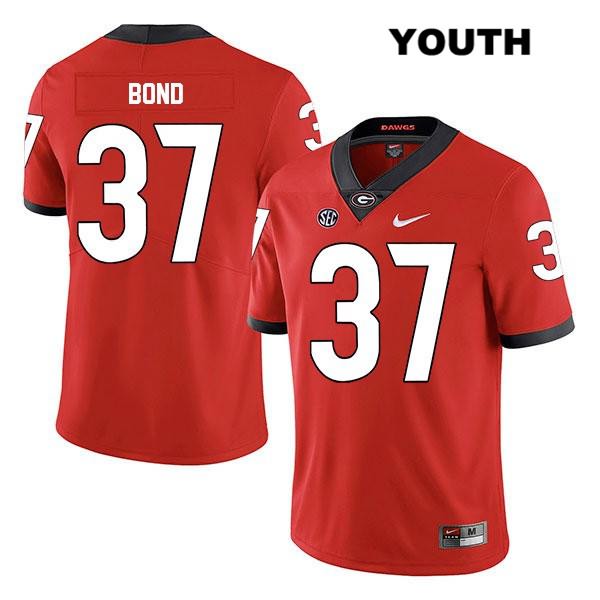 Georgia Bulldogs Youth Patrick Bond #37 NCAA Legend Authentic Red Nike Stitched College Football Jersey IHI1456PK